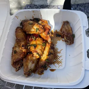 11. Chicken Wings with Garlic and Honey Sauce