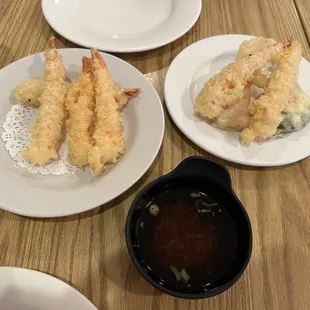 Shrimp Tempura Appetizer (4pcs) + Shrimp and Veg Tempura Appetizer (2 shrimp 3 veg)