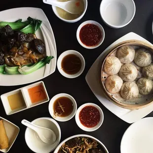 Beef flat noodle &amp; xiao long bao