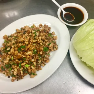Chicken With Lettuce Wrap