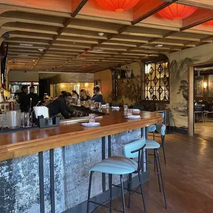 View from front entrance. Bar.