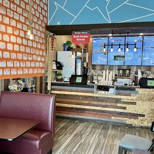 the inside of a restaurant