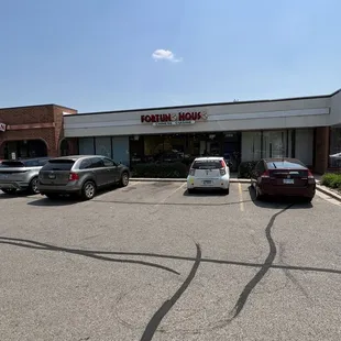 Entrance area in the strip mall