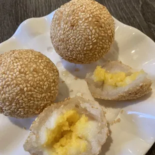 Sesame Ball (showing the inside custard)