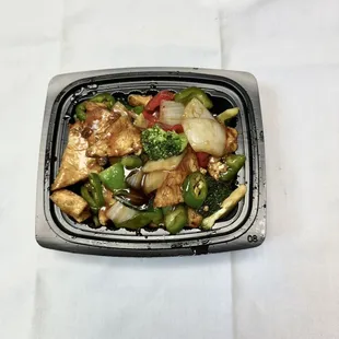 a meal in a plastic container