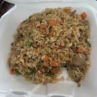 Pork fried rice. Yuck.