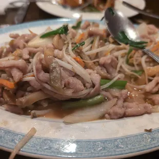 Shredded pork with pickled