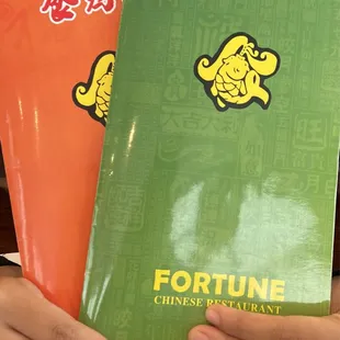 The American menu and the Chinese menu. I highly recommend ordering off of the more authentic Chinese menu.