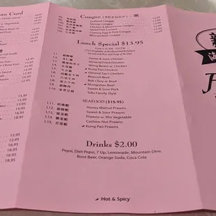 Menu- front