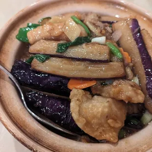 Fish Fillet and Eggplant Hot Pot