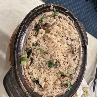 a bowl of rice and vegetables