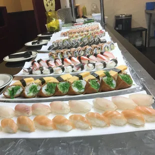 a variety of sushi