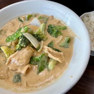 Very creamy panang curry.
