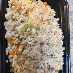 Chicken and salty fried rice