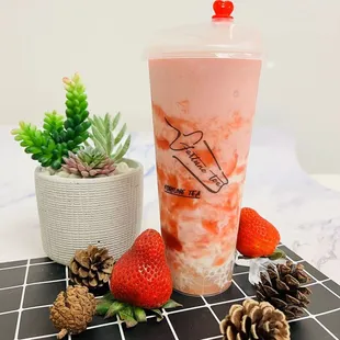 Strawberry Sago with Grapefruit
