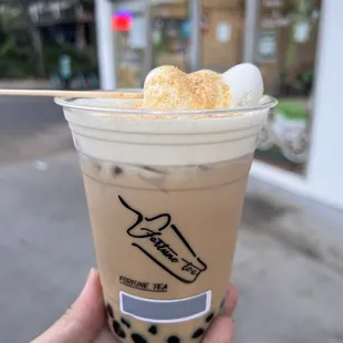 Regular Mochi Soy milk tea with boba