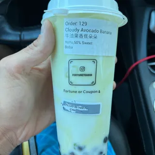 Cloudy Avocado Banana Smoothie