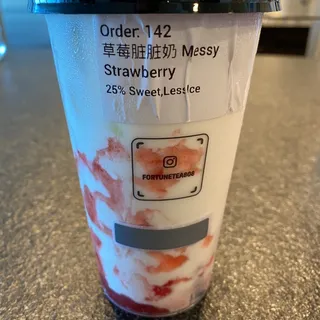 Messy Strawberry Milk
