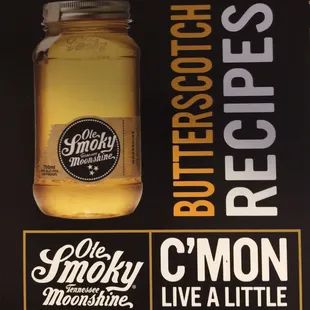 We make a mean caramel apple moonshine on tap