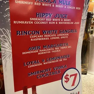 Drinks for July 4th