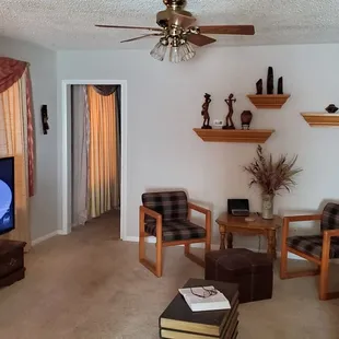 Living room of the suite.