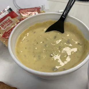 Cheddar poblano soup