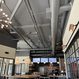 the interior of a coffee shop