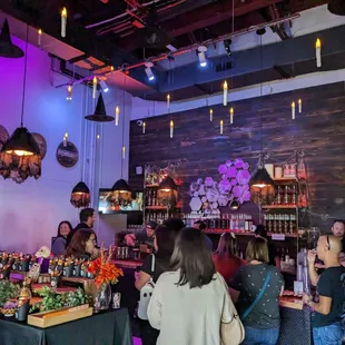 Bar area during Halloween