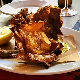 Carciofo Fritto alla Romana: too greasy and salty for my taste.