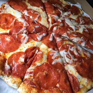 One Topping Large Pizza (pepperoni) $9.99. Super yummy!