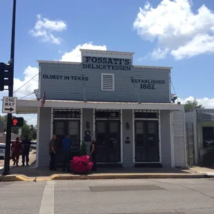Outside of the building - oldest deli in Texas
