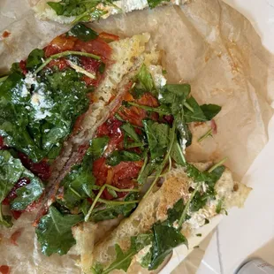 Italian sandwich with insufficient mozzarella (that little bit of white you see if all there was)