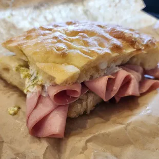 Mortazza  While it's Mortadella ! Very ordinary cold cut! The Focaccia, the pistachio, and pistachio cream make it so UNIQUE! TRY IT!