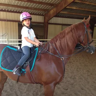 Aubrey Cate, age 6, on Henry