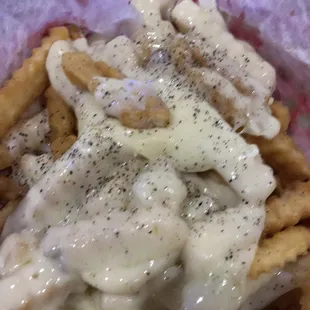 I really like the cheese fries melted mozzarella