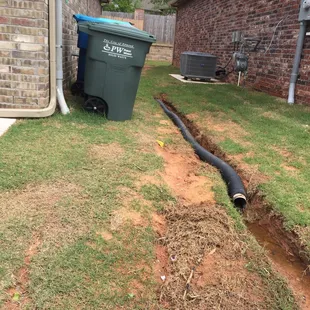My side yard after a big rain. Only been here a month.