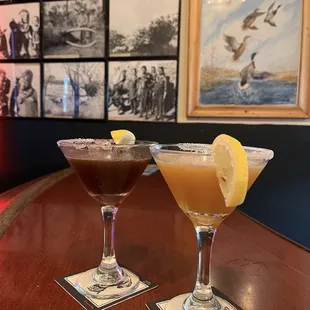Side car and Raspberry lemon drop
