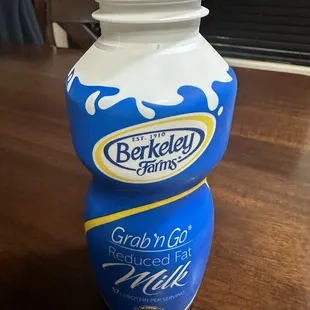 a bottle of dairy cream