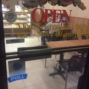 open sign in window
