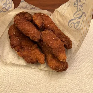 a basket of fried chicken