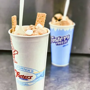 Smores Twister, shadowed by a Chocolate Dip Oreo Twister...mmmm