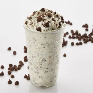 a chocolate chip cookie milkshake