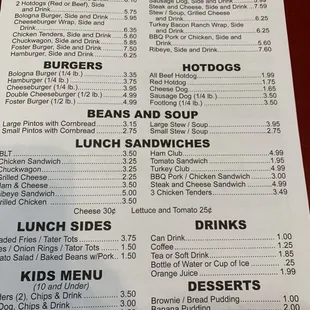 Lunch Menu