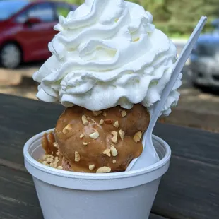 Large peanut butter sundae