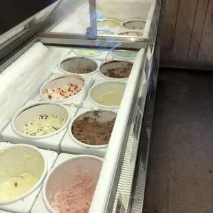 a variety of ice creams