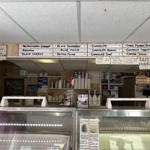 Menu and ordering counter