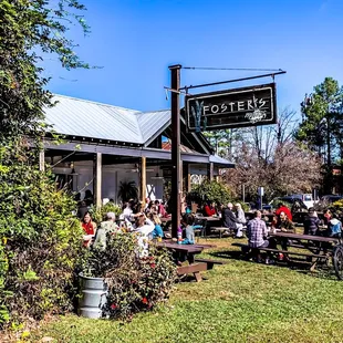 Street view of outdoor seating