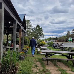 Outside seating