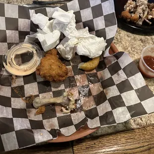 a basket of fried food