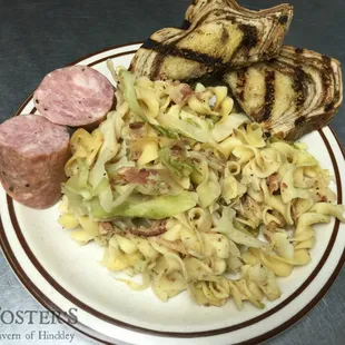 Cabbage &amp; Noodles with Kielbasa Sausage